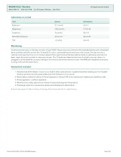 ECG readout, page 2